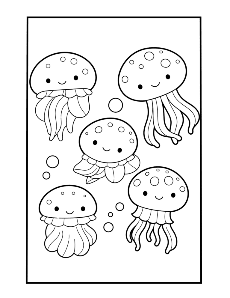 under the sea creatures coloring pages