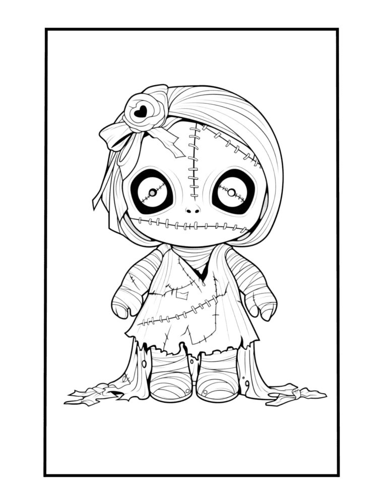 free coloring pages to print with scary toy