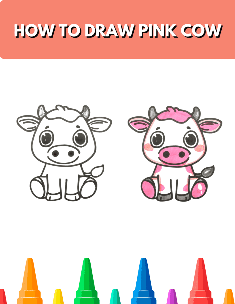 How To Draw Pink Cow