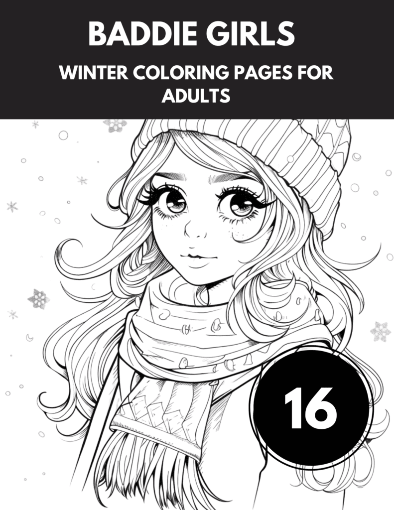 Baddie Girls Winter Coloring Pages for Adults