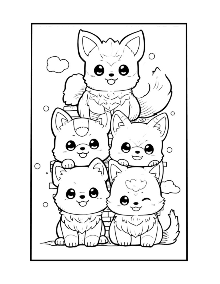 Cute coloring pages to color for kids and adults