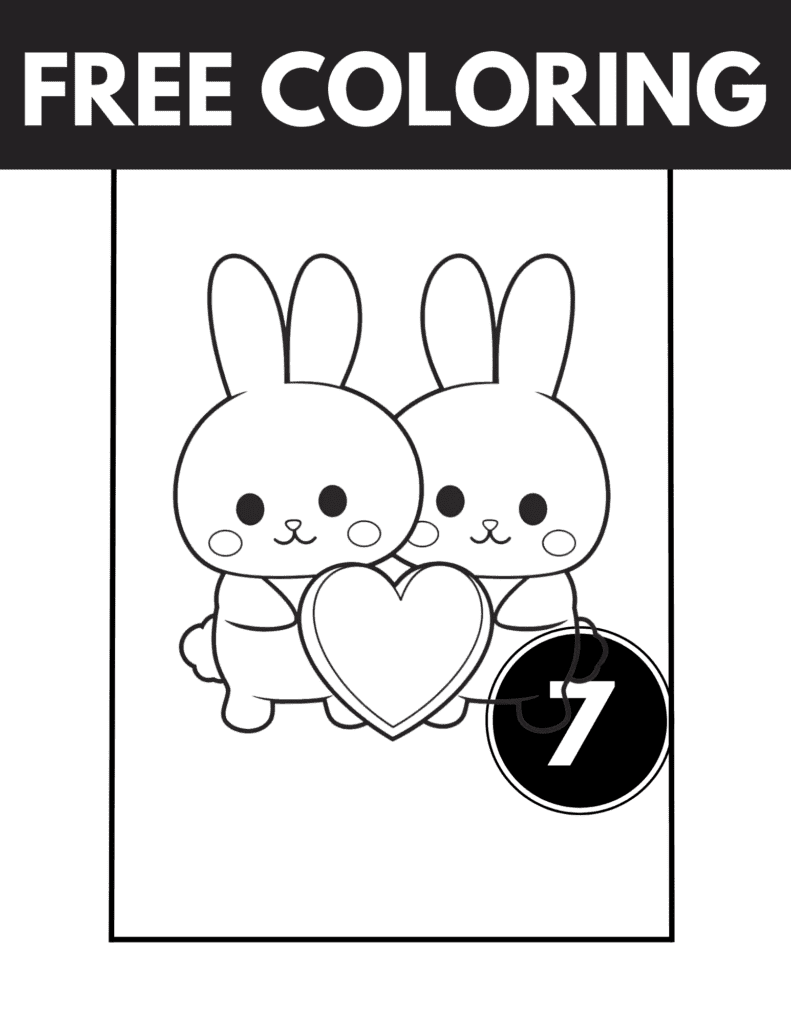 Cute Rabbit Coloring Pages 7 Cute Coloring Sheets