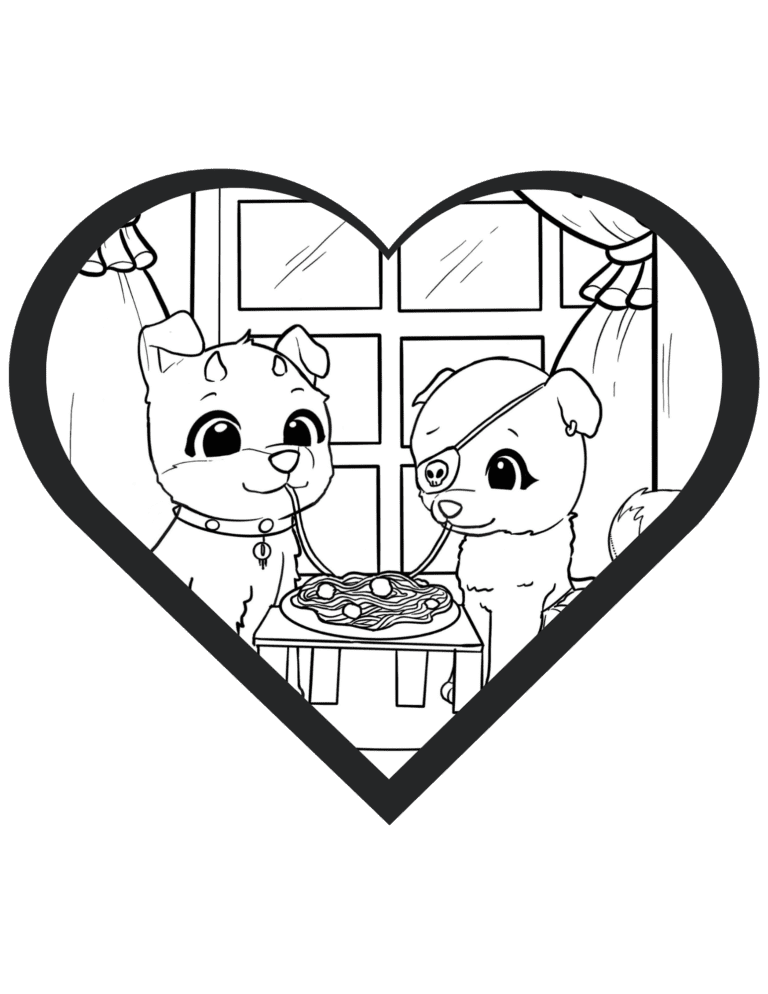 make your own colorng page tutorial step to finish valentine coloring pages 7
