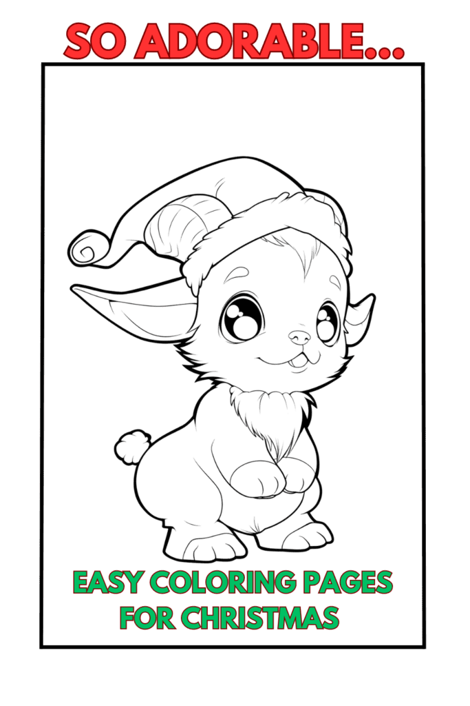 Creepy Kawaii Coloring Pages 5 Easy Christmas Coloring Pages​ Feature Image