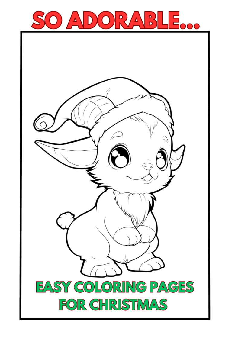 Creepy Kawaii Coloring Pages 5 Easy Christmas Coloring Pages​ Feature Image