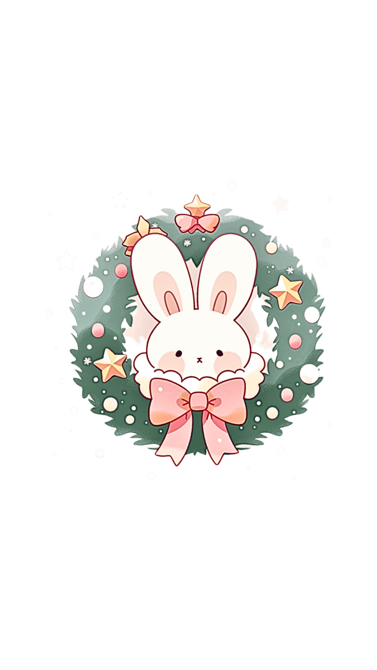 cute christmas rabbit