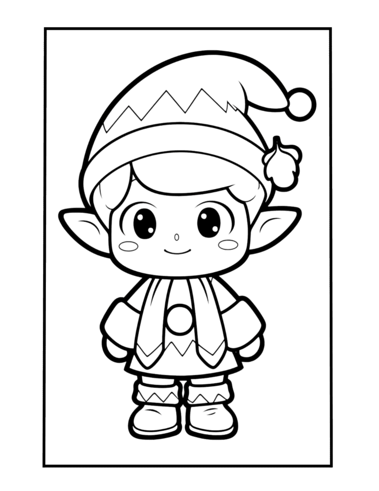 Cute chrismtas elf elf with scarf