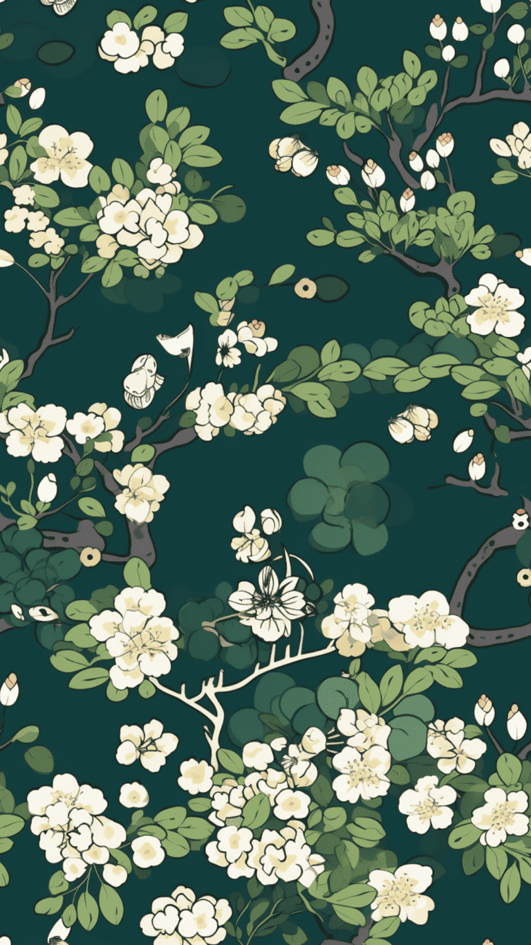 Japanese flowers wallpaper