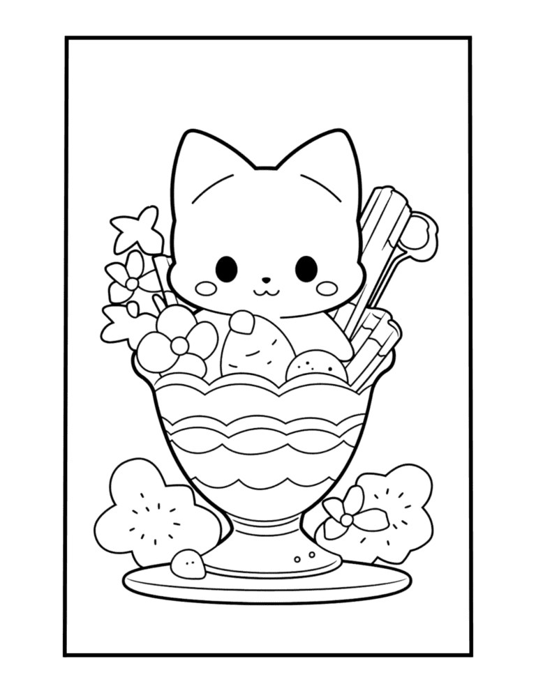 Kawaii Kitty In The Cup