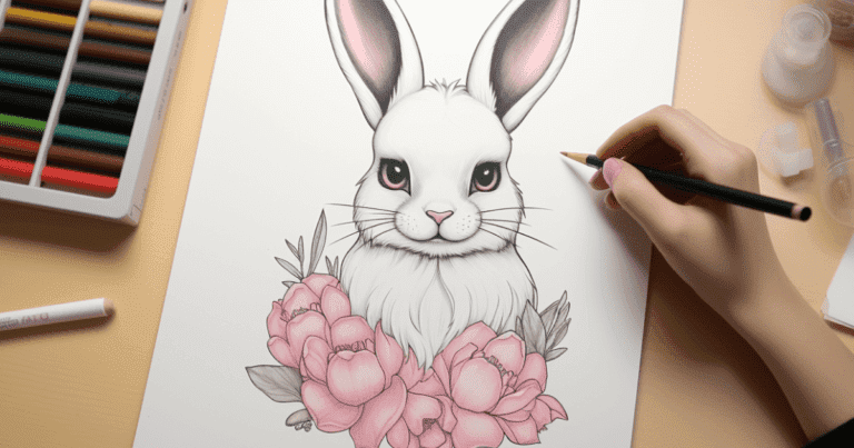 Cute Rabbit Shading technique and color contrast