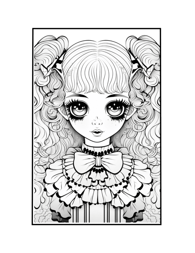 Scary cute girl free printable