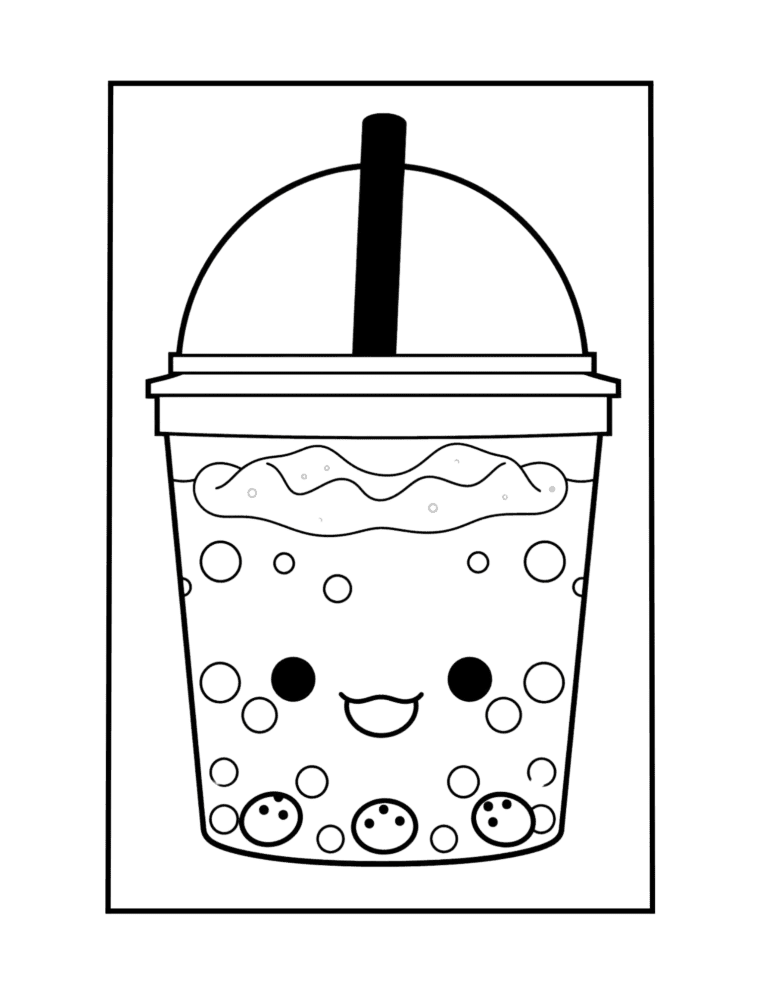 Cute Boba Tea Free Printable