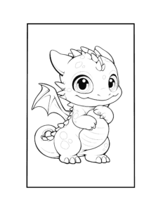 adorable dragon free printable