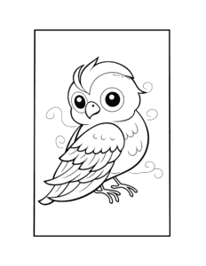 cute bird coloring page