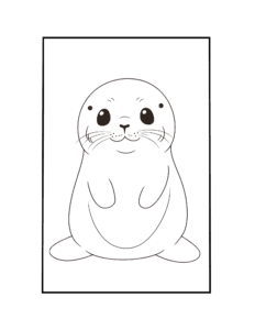 cute seal free printable for kids