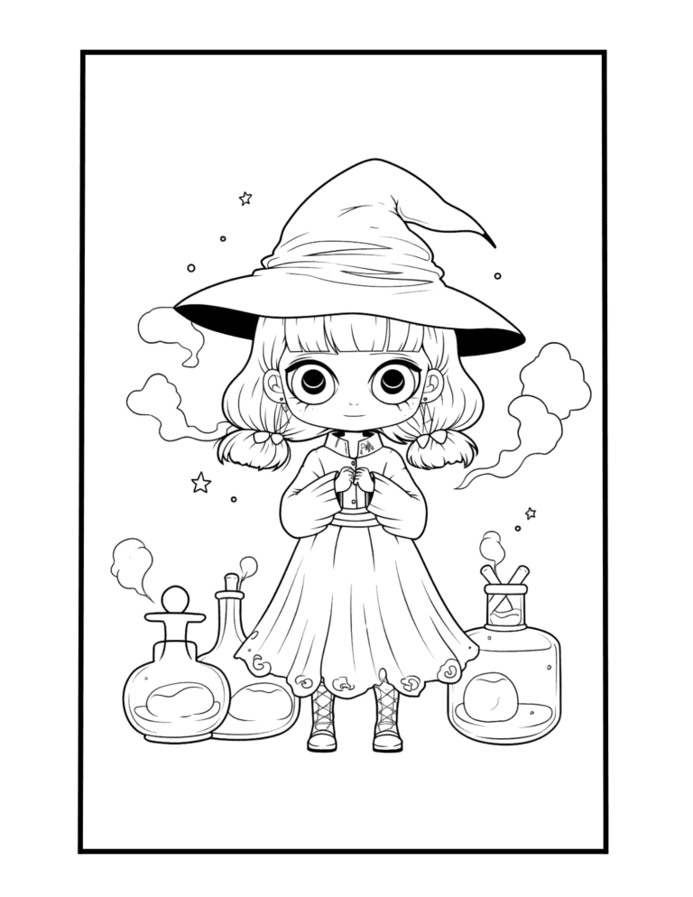 Witchcraft coloring page