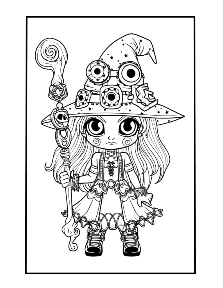 Young Witch COloring Page