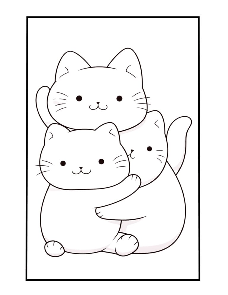 cute hugging cats