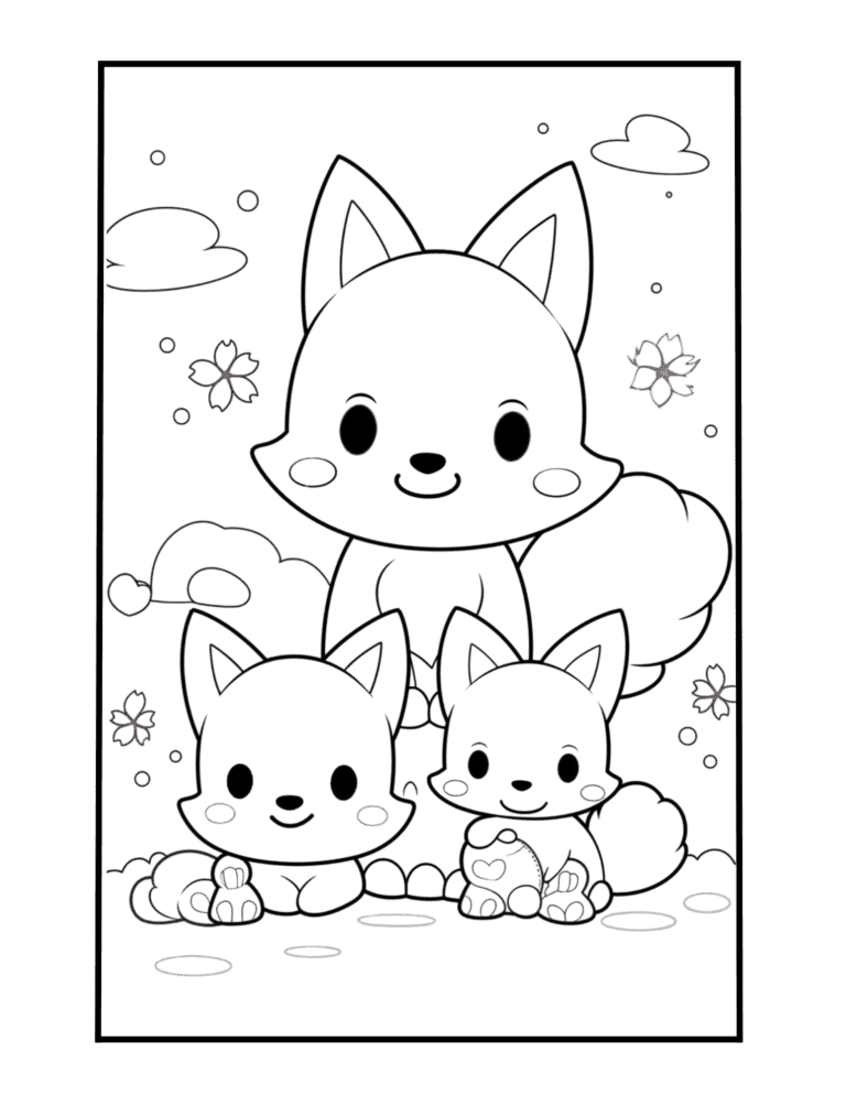 fox with kids