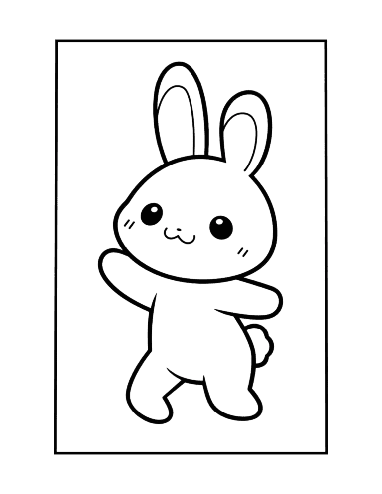 Cute Rabbit Coloring Pages 7