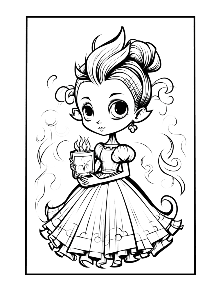 cute goth coloring pages