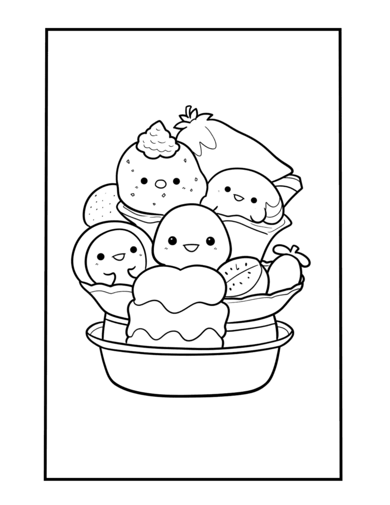 cute stuff coloring page for teen