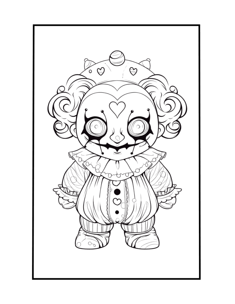 clown coloring pages for adults