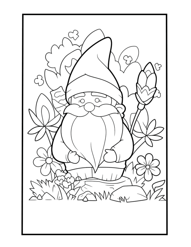 coloring page gnome for free