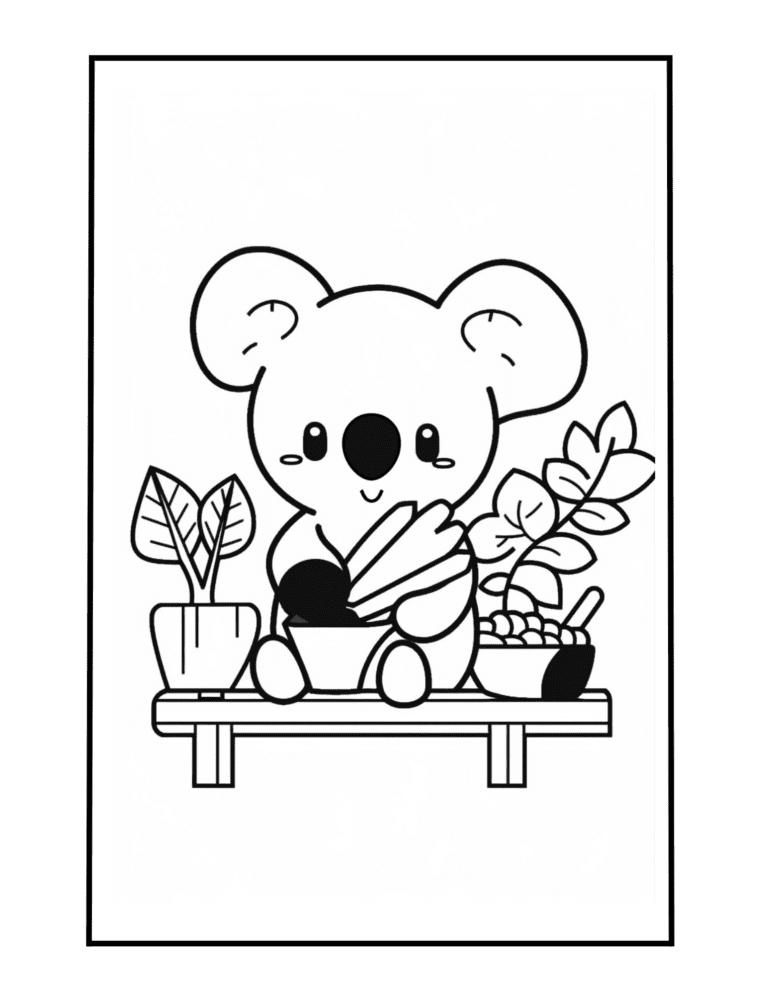 coloring page koala