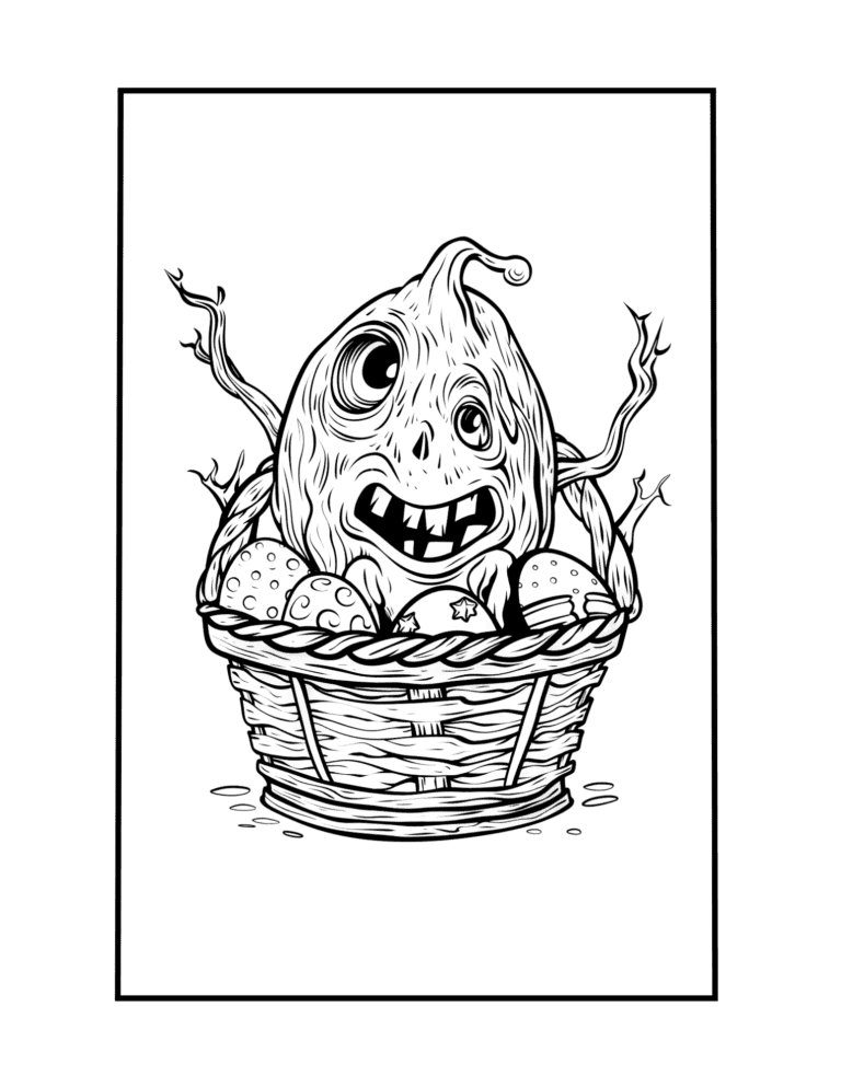 creepy basket egg