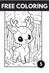 Coloring Pages Deer: Cute Coloring Sheets