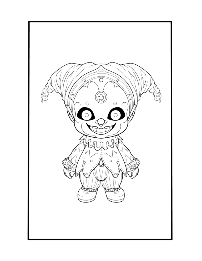 evil clown coloring pages