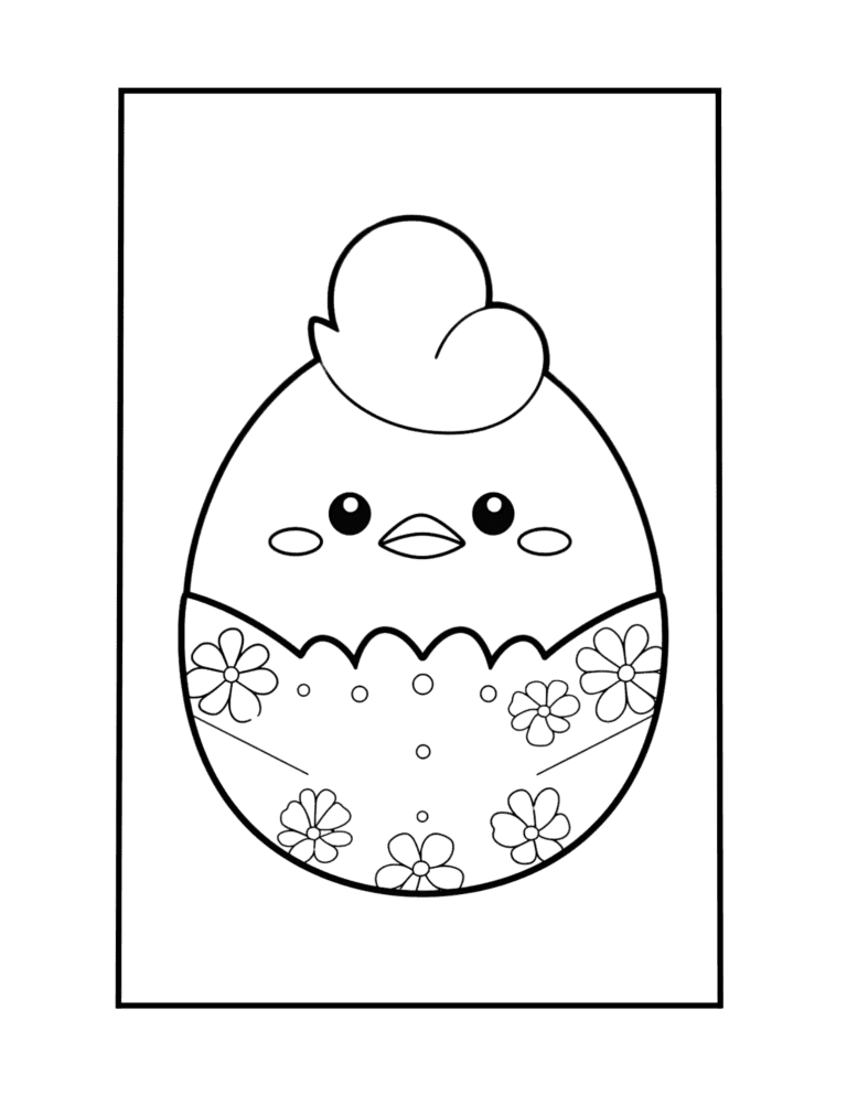 easter egg coloring sheet