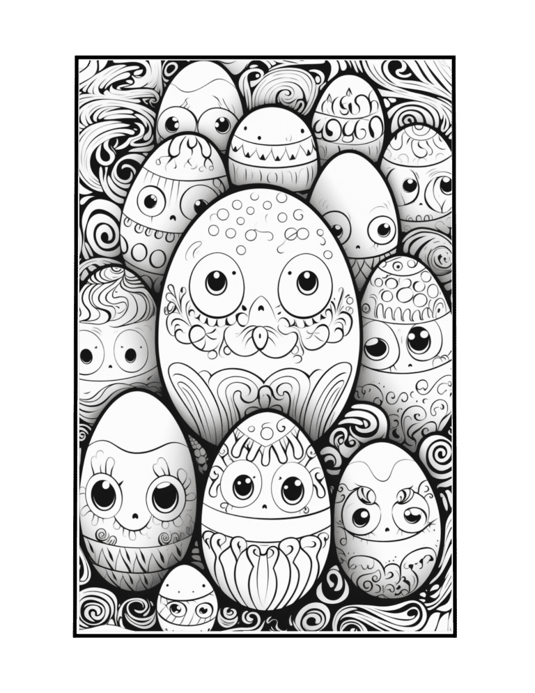 easter egg coloring page