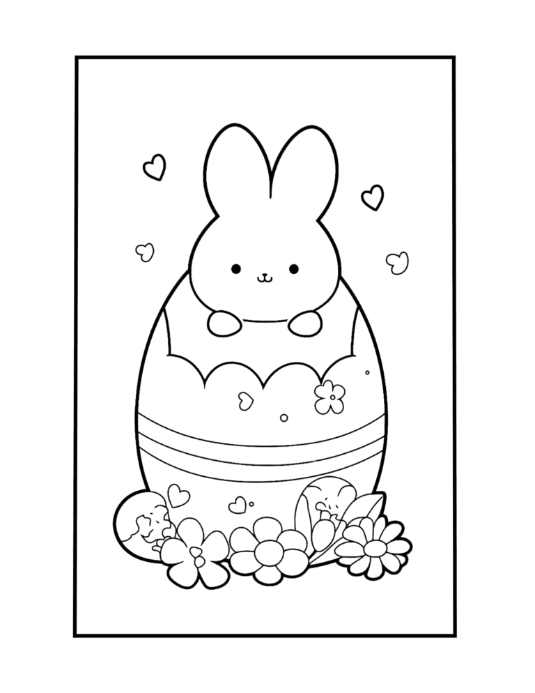 easter egg coloring page