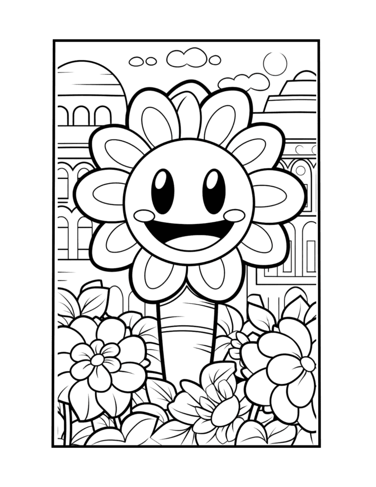 flower coloring page