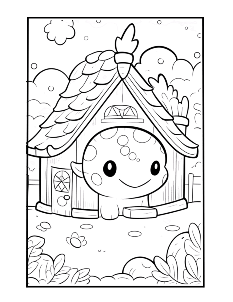 house coloring page