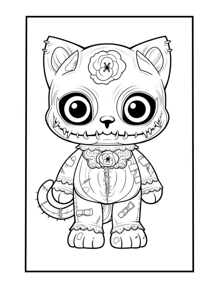 pastel goth coloring page