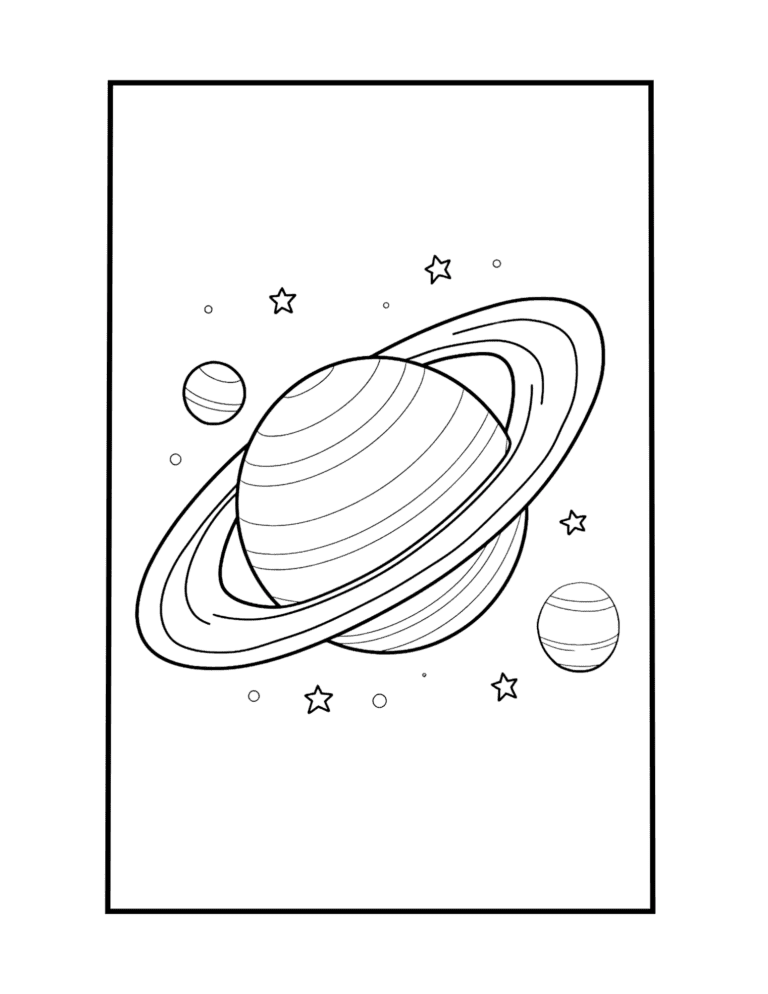 planet coloring page