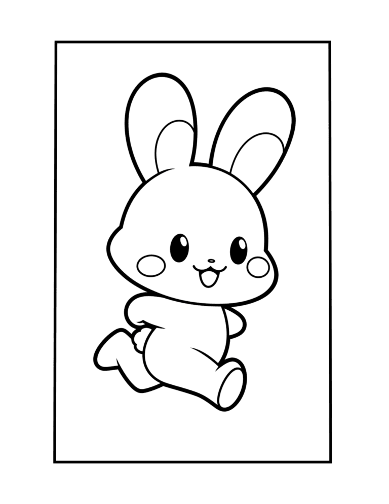 rabbit coloring page for kids