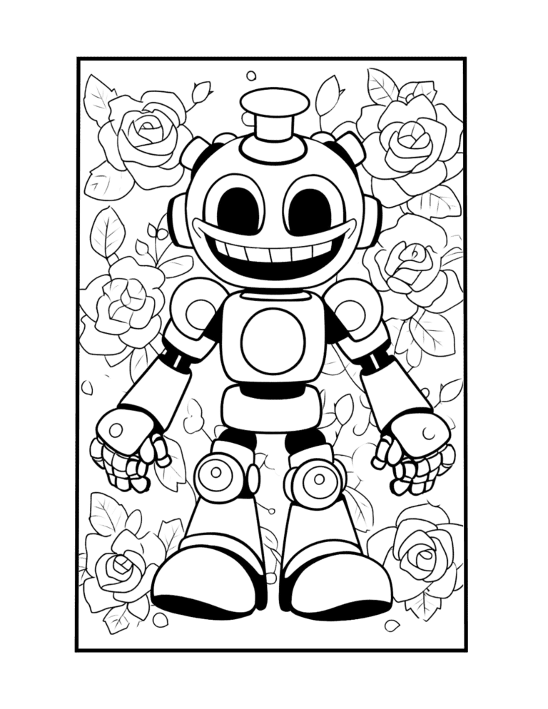 robot coloring page