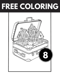 Mini Worlds In The Suitcase Coloring Pages