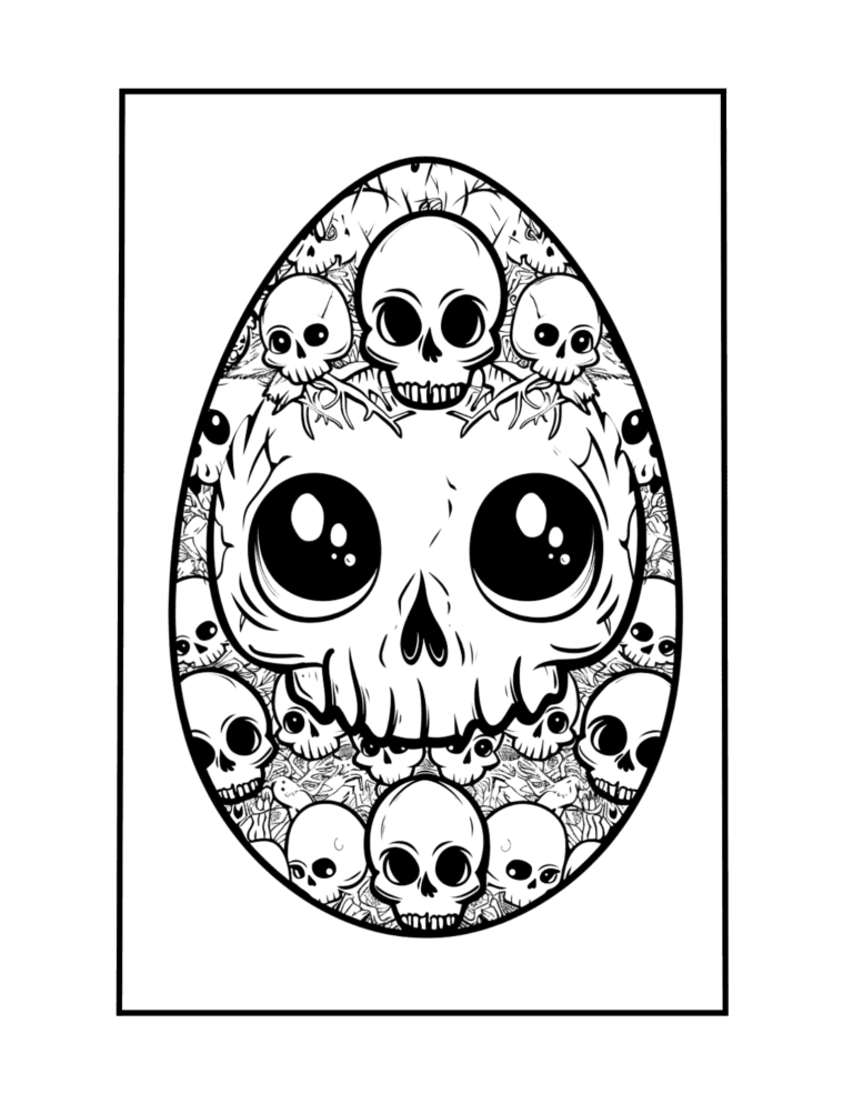 skull mandala to color