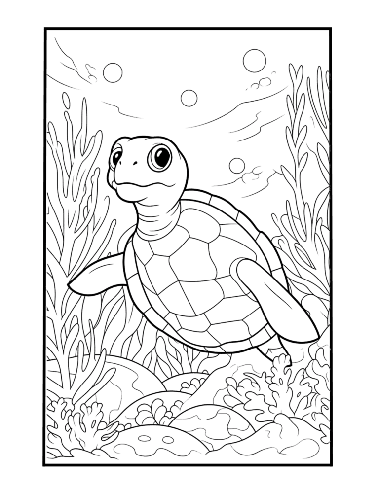 turtle coloring page