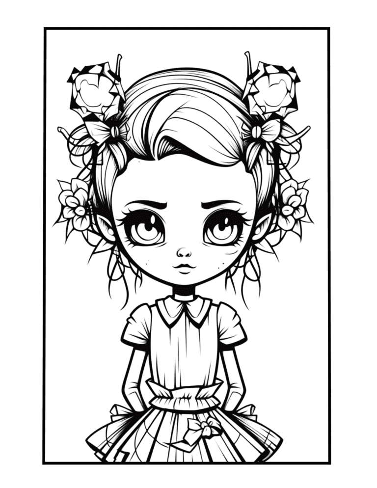 victorian girl coloring sheet