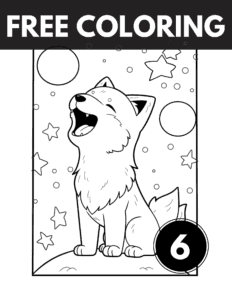 Cute Wolf Coloring Pages: 6 Cute Coloring Sheets