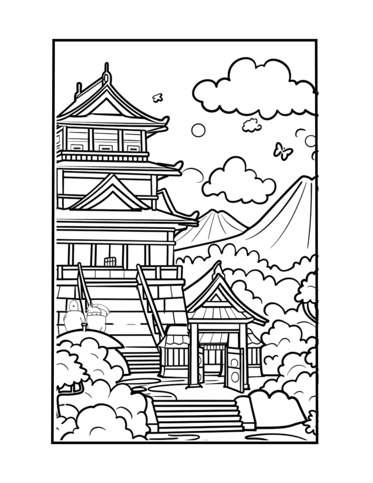 1 Japanese Coloring Book