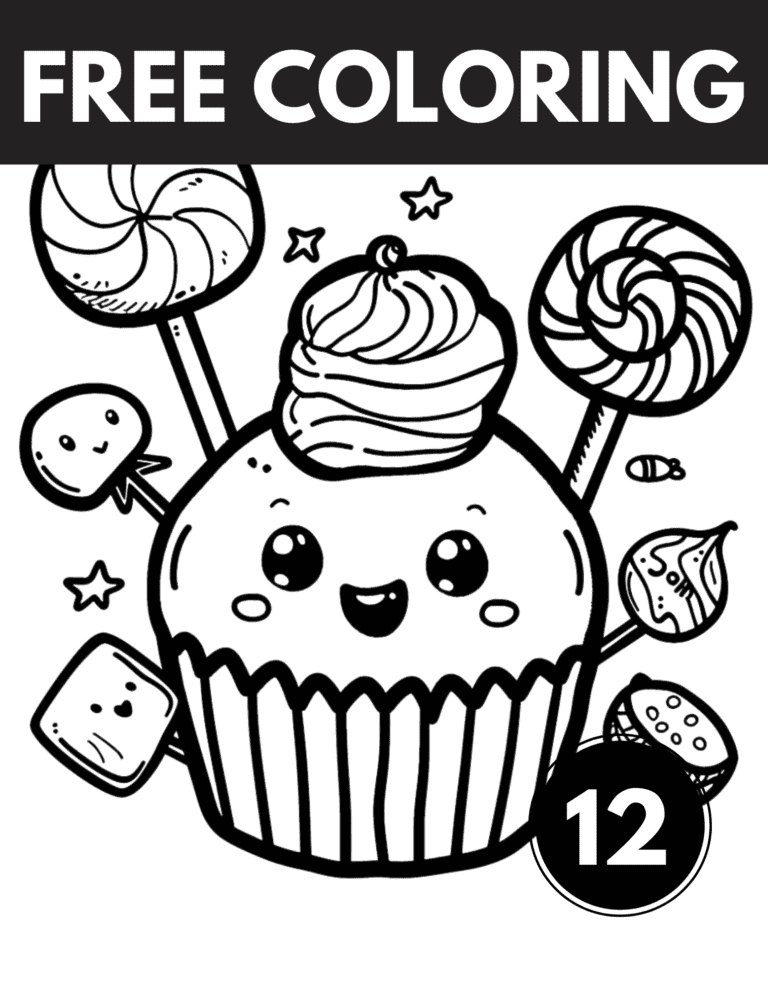 Candy Coloring Pages: 12 Adorable Coloring Pictures For Kids