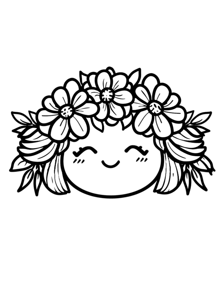 Crown Flower Coloring Page 2