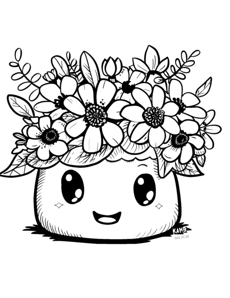 Crown Flower Coloring Page 3